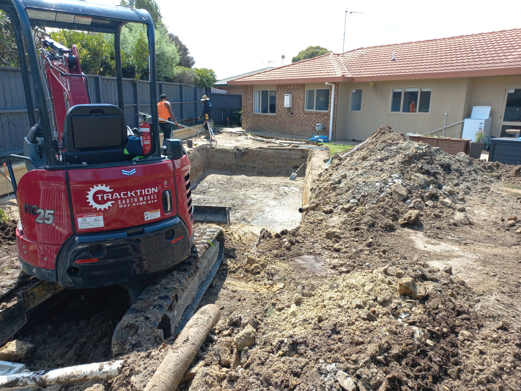 Material being moved by tracked dumper