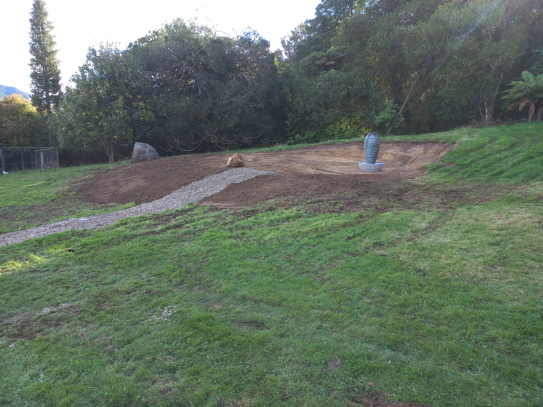 Levelled platform ready for construction
